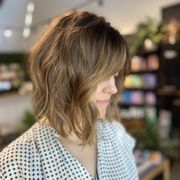 Reverse balayage and cut by Shanon