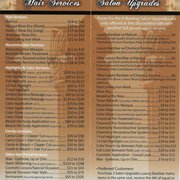 Hair Services and upgrade