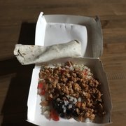 Chicken Fresca bowl, and a burrito