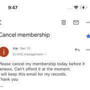 This was sent two days before my membership renewed