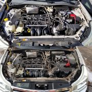 Engine bay detail before and after