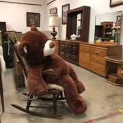 A big bear in his favorite chair.