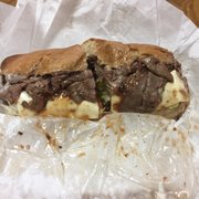 Tri-tip with pepper jack on wheat roll.
