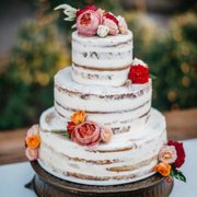 Custom flavor: sour cherry & marzipan;  Flowers by Molly Ryan Floral; Photo Credit: Russ Levi Photography | russlevi.com