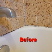 The old caulking is due for replacement.
