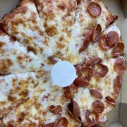 Small half pepp, half cheese. Mountain mike's has great pepperoni and sauce.