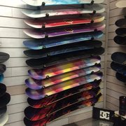 Assortment of snowboards