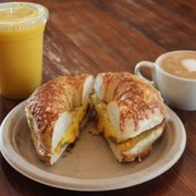 Egg Bagel Sandwich--with bagels from Brooklyn Bridge Bagel Works they are so delicious!