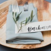 a place setting for a wedding