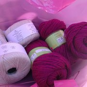 Enough yarn for a sweater for Addi :)