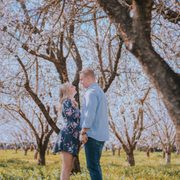 Engagement photography session blooming orchard Chico, CA