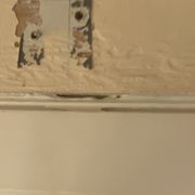Hole in the caulk again.