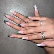 Full Set, acrylics with French tip