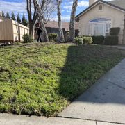 a man mowing the lawn