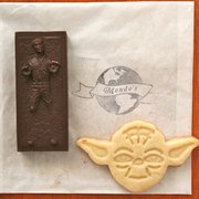 Hans Solo Chocolate and a Yoda cookie for May the Fourth be with you. 2012