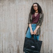 Custom East West Tote.