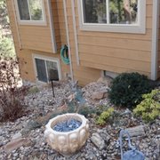 Fire safe perimeter landscaping with rock from Sutherland Landscape