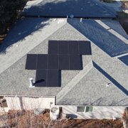Aerial view of solar array