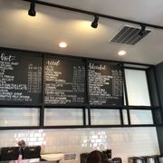 Drink menu