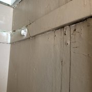 Water damage in closet
