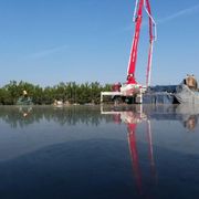 Fresh concrete pour