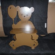 Kids teddy bear chair powder coated
