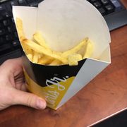 Really disappointing "large fries" old stale not warm