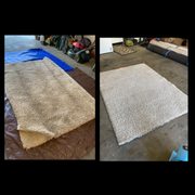 Before/After heavily soiled rug
