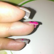 Polish doesn't cover entire nail.
