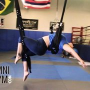Me at Omni Gym Yoga Swing Training.