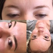 Before & after Microblading pictures. Love these enhanced natural looking brows.
