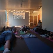 Corporate wellness event. Sound meditation session to reduce mental chatter, improve mental health, reduce stress.