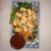 House salad with peanut sauce