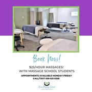$25/hour massages with our Chico Massage School Students!