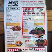 Starters, beef, sides, dock offerings