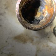 Here's the end result after Hydro jetting a very backed up kitchen drain line.