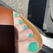 A little uneven but reasonable job. These were done during the same visit but different guy.
