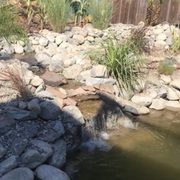 Second part of stream water feature on pond