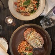 Eggplant Parmigiana Angel Hair Pasta