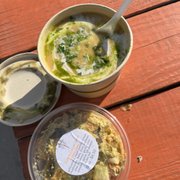 Butternut Squash Soup and Curried Potato Salad