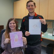 We love the portraits of us made by one of our younger patients!