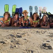 Group photo on beach