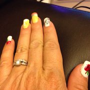 Teacher nail art rockin' it at Dazzling Nails!