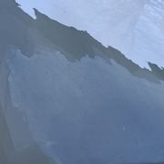 Passenger roof paint peel, indication of repaint after wreck