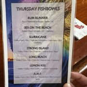 Fishbowl drinks