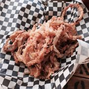 a basket of pulled pork