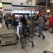 Self check out area