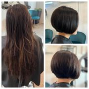 Haircut before and after by Jennifer Cooper