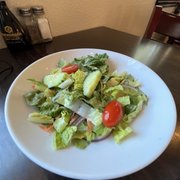 This salad came with the eggplant dish we ordered. Light, fresh, and dressed with a sweet something I have never had.