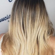 Level 6 base (grey coverage) with balayage and #teasylights on natural level 4